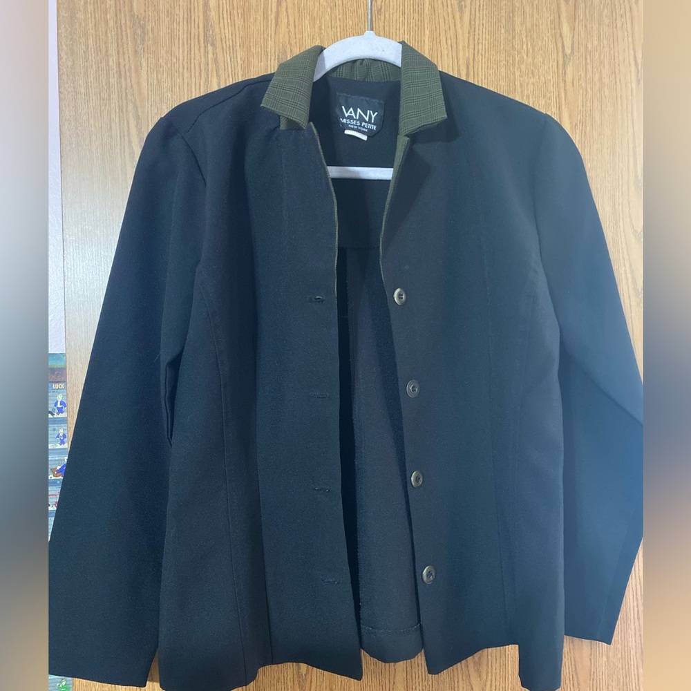 Vintage green and black blazer